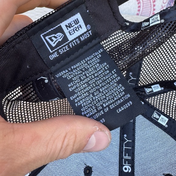 Black‎ New Era 9Forty Hat Cap USA Flag Snap Back Mesh - Picture 7 of 7
